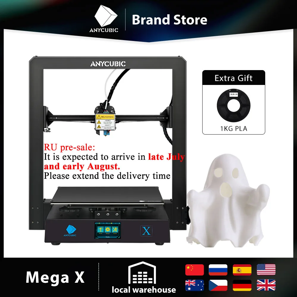 Cheap ANCUBIC 3DプリンターMega x,フルメタルプリンター,タッチスクリーン,高精度,Impressora 3D