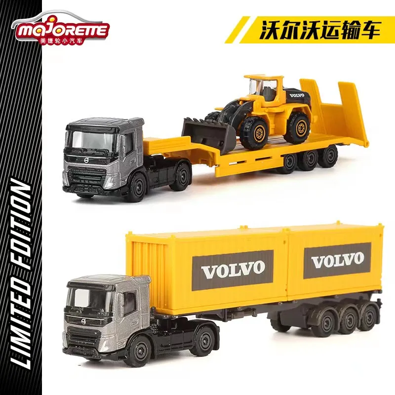 

Majorette 1/64 Volvo Transporter Alloy car model Furnishing articles collection