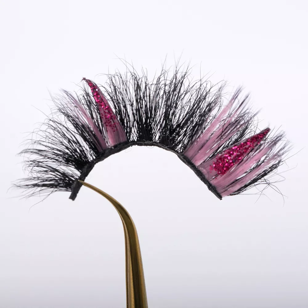 

NEW Color 3D Mink False Eyelashes Natural Nude Makeup Stage Makeup Glitter Powder Sequin Drill Thick Exaggerated Style Eyelashes