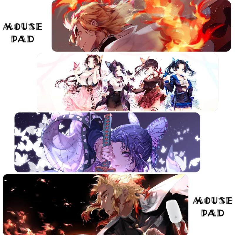 

Anime Demon Slayer Mouse pad PC Gamer Cabinet Cute Kawaii Gaming Accessories Laptop Mats Decoration Cool Anime Mouse Pad