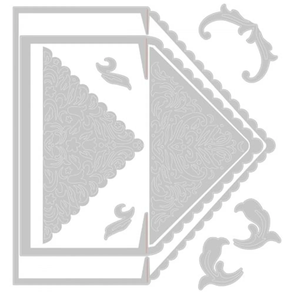 

2022 Spring Lace Envelope Liners 9 Thinlits Cutting Dies Diy Craft Paper Greeting Cards Scrapbooking Decoration Embossing Molds