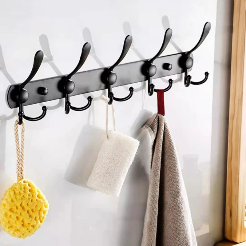 

Stainless Steel wall-mounted Rack Hook Bracket Coat Cap Key Bathroom Bedroom Towel Wall Hook Racks Multifunction Hanger