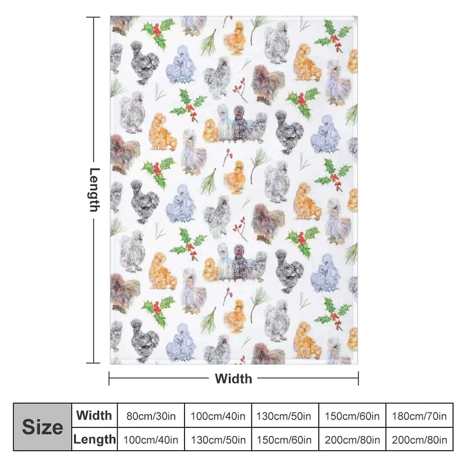 Зимнее праздничное одеяло Silkie с рисунком курицы дорожные фланелевые пушистые