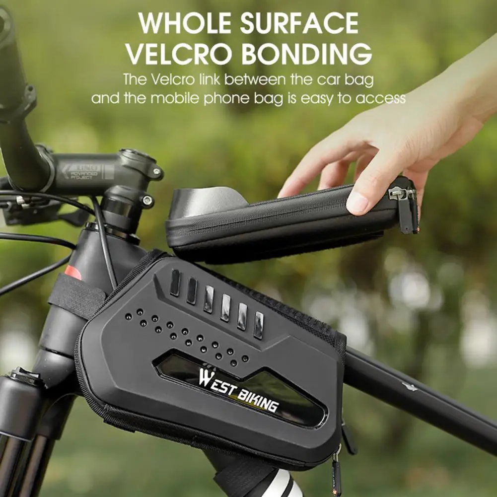 

1.4L TPU Top Tube Bag Large Capacity Earphone Hole Compartment design Cycling Frame Pouch Cycling Supplies