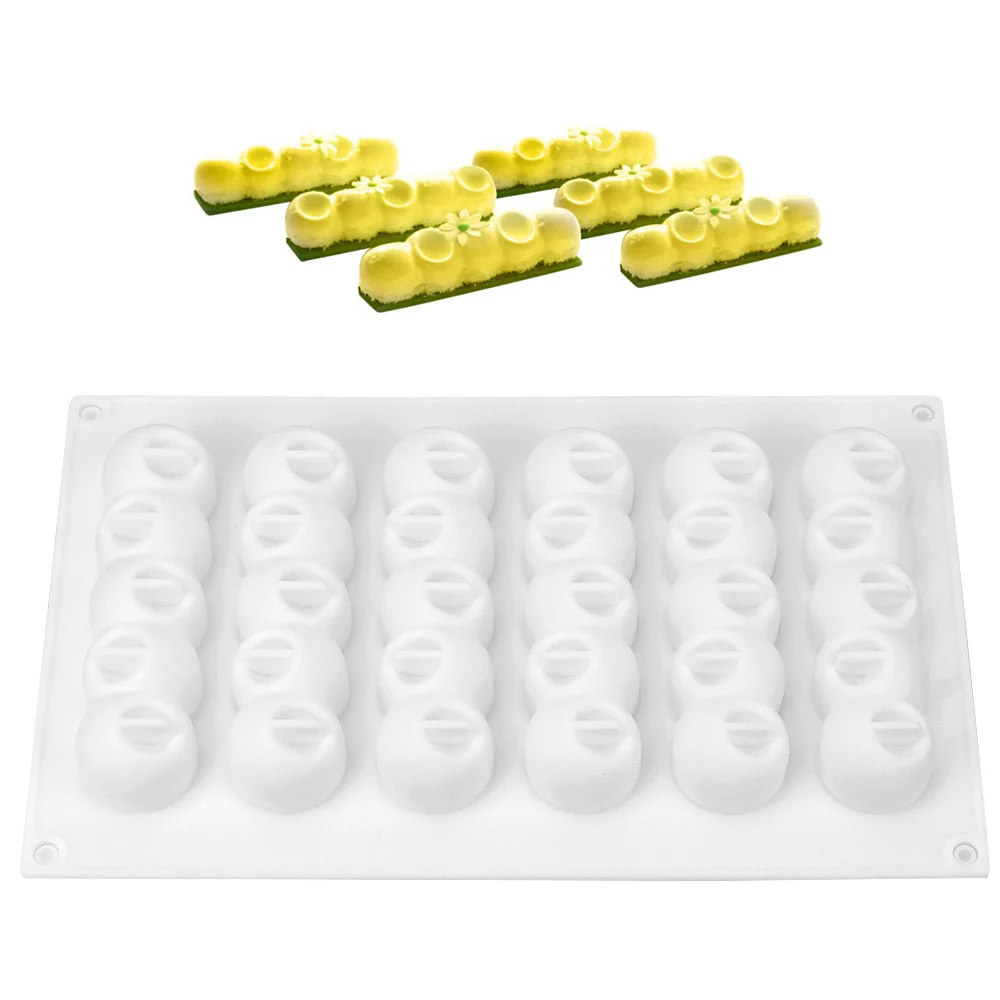 

Dessert Decorating Tools Mousse Chocolate Pastry Mould 6-Concave Ball Long Strip Shaped Silicone Mold Love Heart Cake Mold