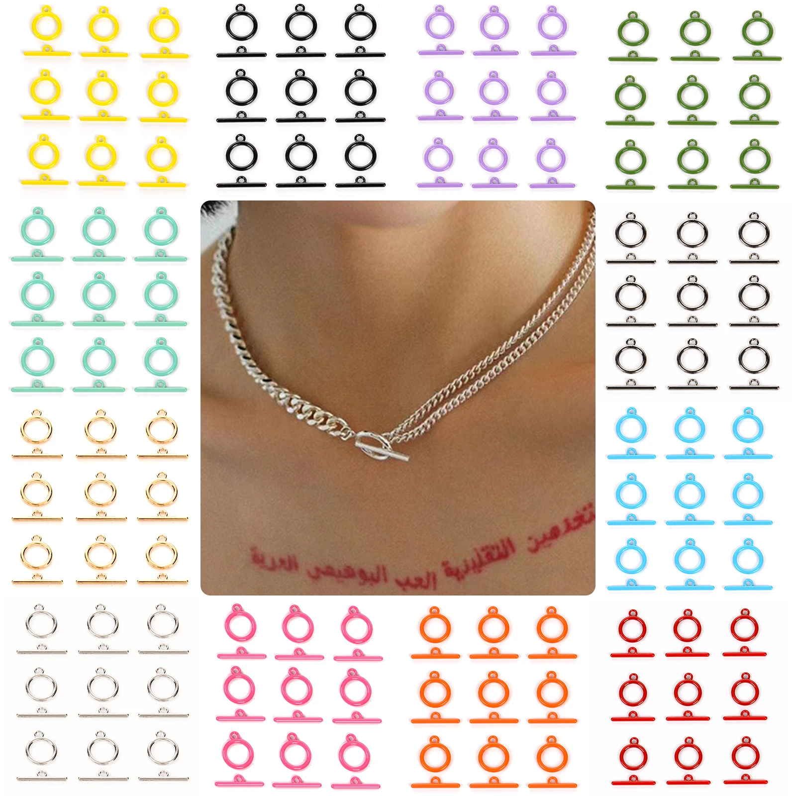 Классическая застежка OT 10 шт./лот 15x18 мм для изготовления ожерелья браслета