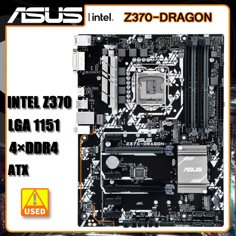 

1151 Материнская плата ASUS Z370-DRAGON 4 × DDR4 64 Гб Intel Z370 материнская плата PCI-E 3,0 PCI-E 3,0 HDMI ATX Поддержка ядра 8-го поколения