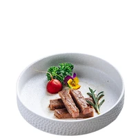 creative plate ceramic household deep plate pasta plate frosted shallow bowl western food plate japanese tableware personality