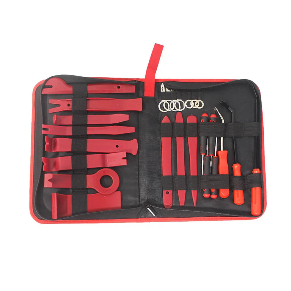 

25PC Plastic Professional Car Interior Vehicular Audio System Disassembling Tool (Red)