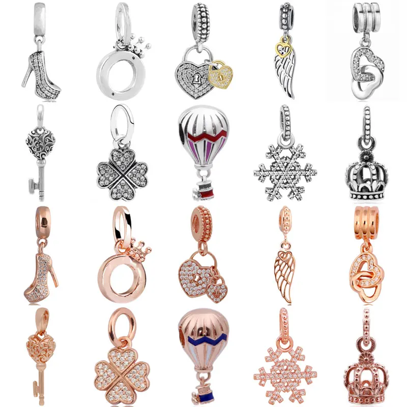 

Бусины-подвески из серебра 925 пробы для браслета