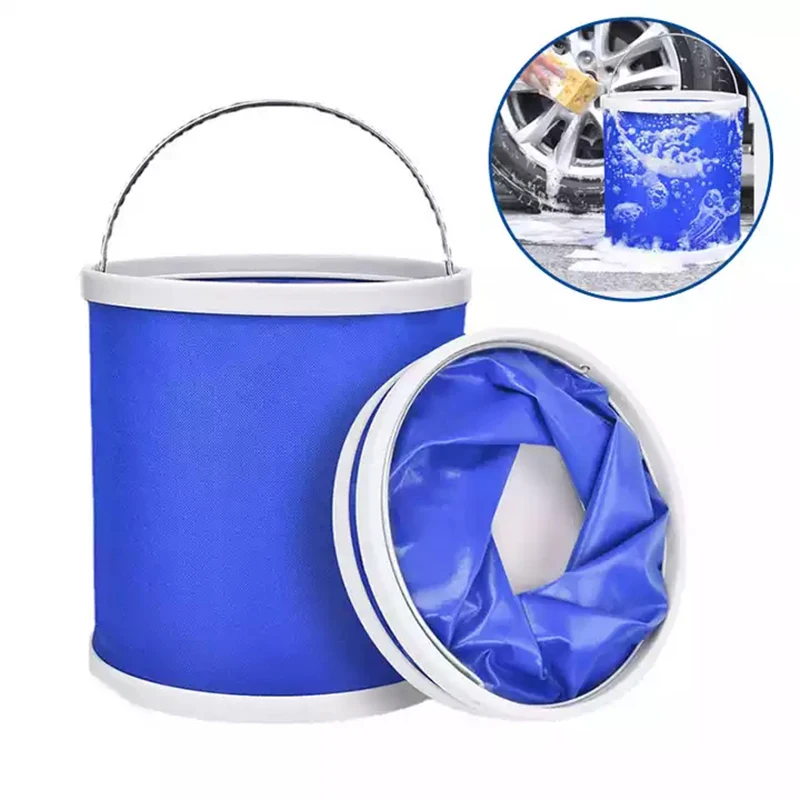 9L/11L/13LThicken Portable Multifunctional Folding Bucket Outdoor Backpack Camping Hiking Trip Fishing Wash Cleaning Tool