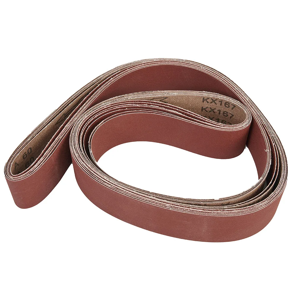 

60 80 100 120 180 240 320 Grit Aluminium oxide Abrasive 50*2100mm Sanding 7pcs Band Belts Set Durable High Quality