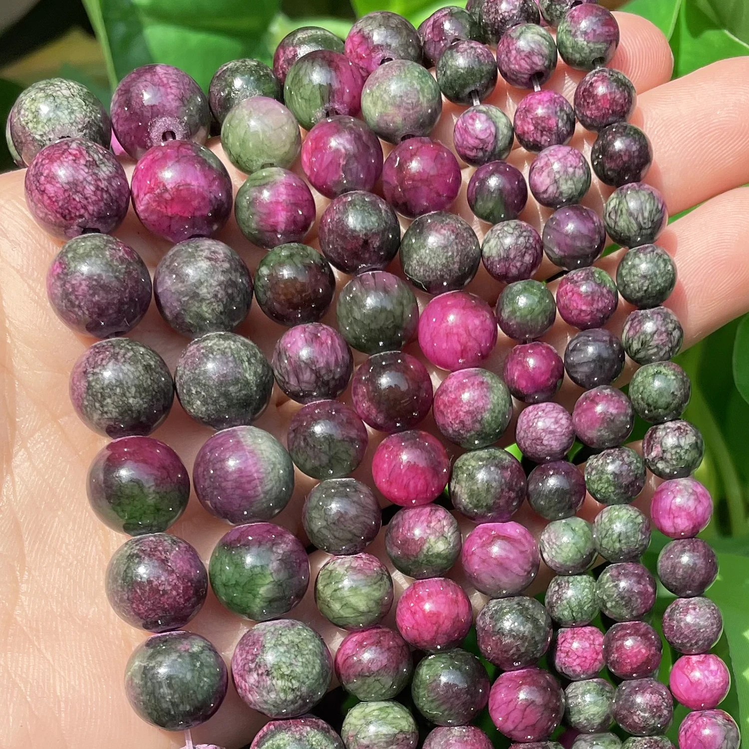 

4-12mm Tourmaline Persian Jades Natural Stone Beads Round Spacer Bead For Jewelry Making Needlework Diy Bracelet Necklace Charms