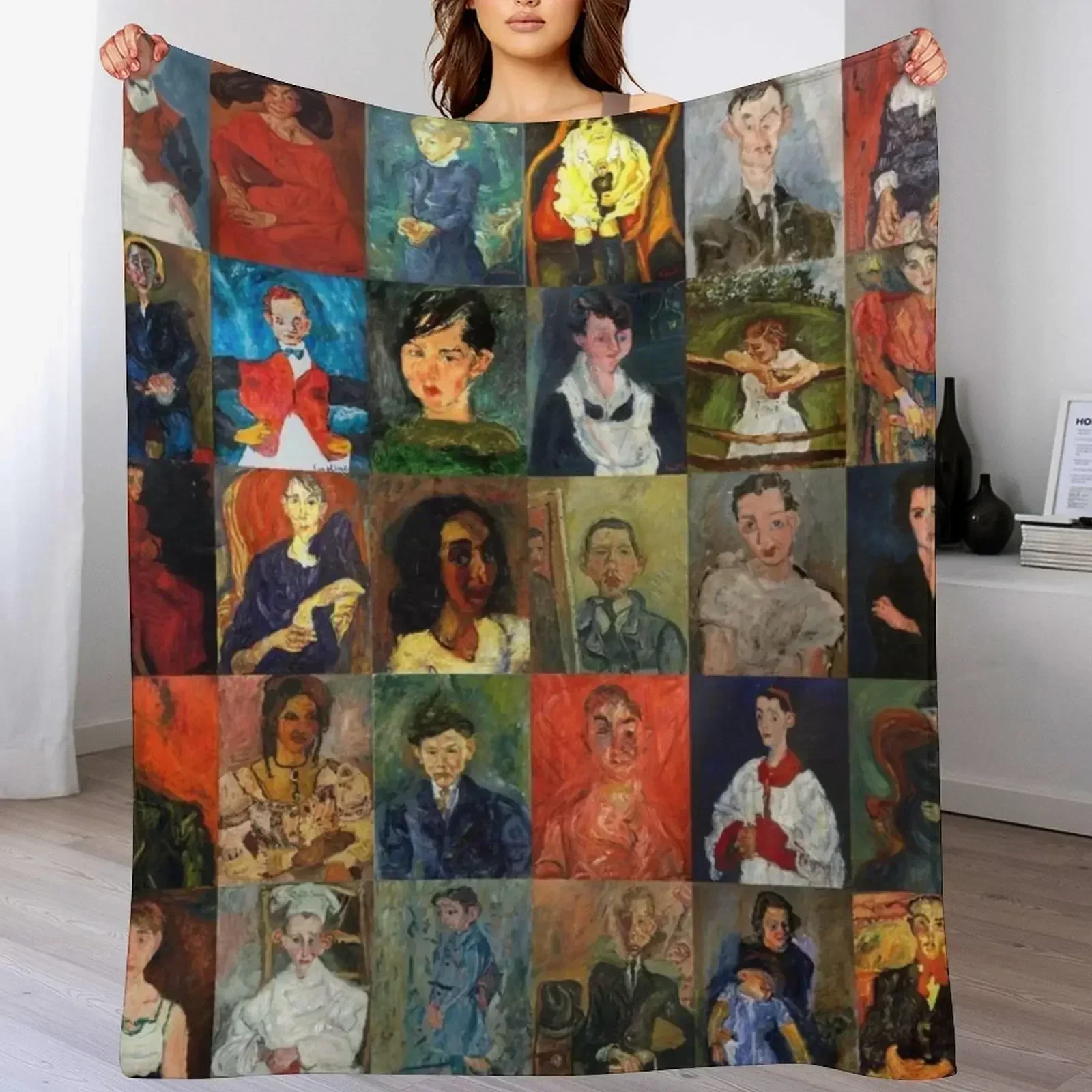 Пушистое одеяло Chaim Soutine Faces