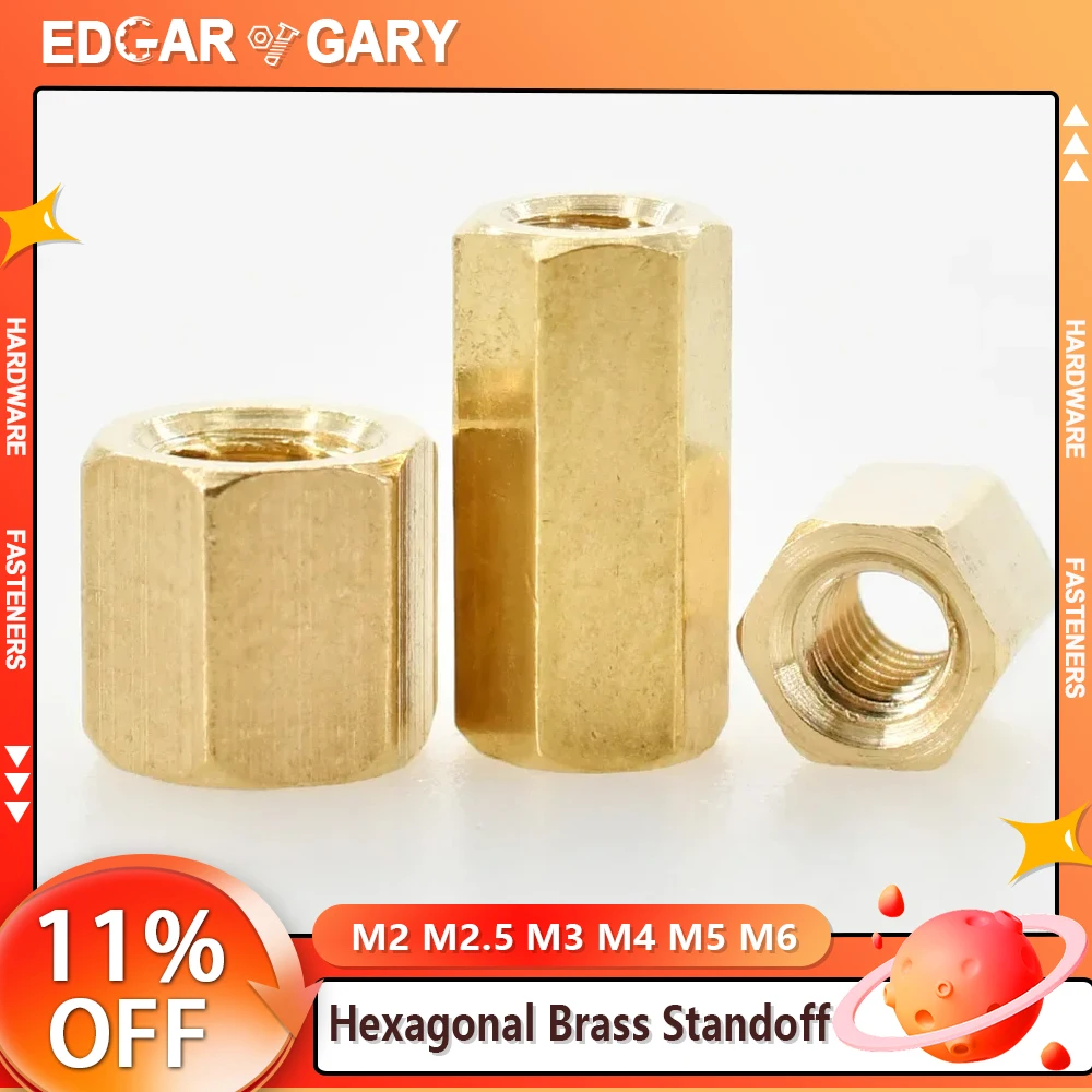 

M2 M2.5 M3 M4 M5 M6 Hexagonal Brass Hollow Female Motherboard Standoff PCB Support Hex Spacing Screw Bolts Rack Mount Column