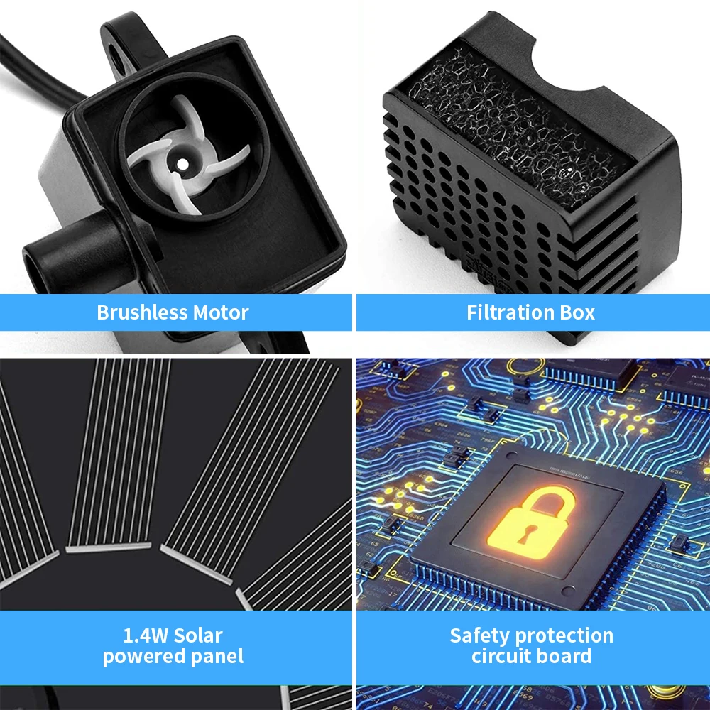 Solar Fountain Floating Mini Water Garden Waterfall Pool Outdoor Decor Pump |