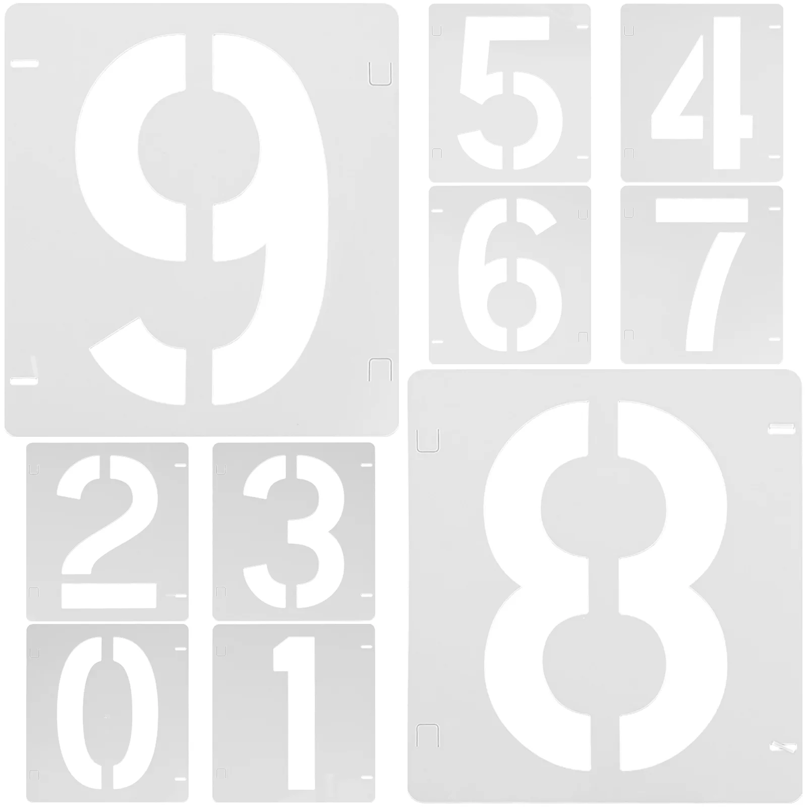 10-листые цифровые шаблоны трафареты многоразовые для рисования пластиковые