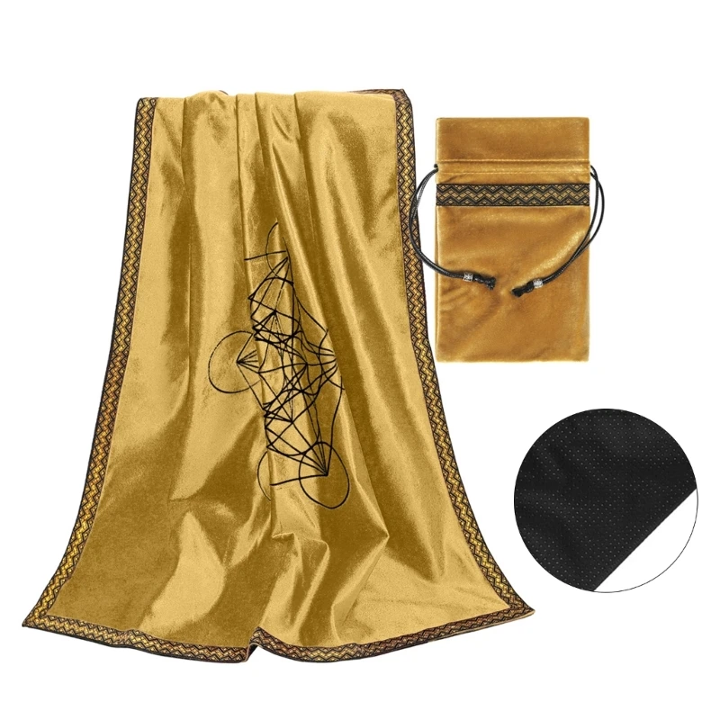 

Square Pendulum Divination Tablecloth Board Game Card Pad Runes Altar Velvet Table Cloth Pad Metaphysical Board Game Mat N58B
