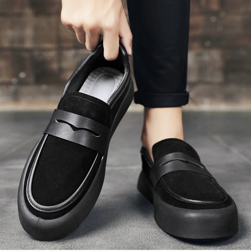 Мужские повседневные Мокасины мягкая подошва искусственная воловья замша