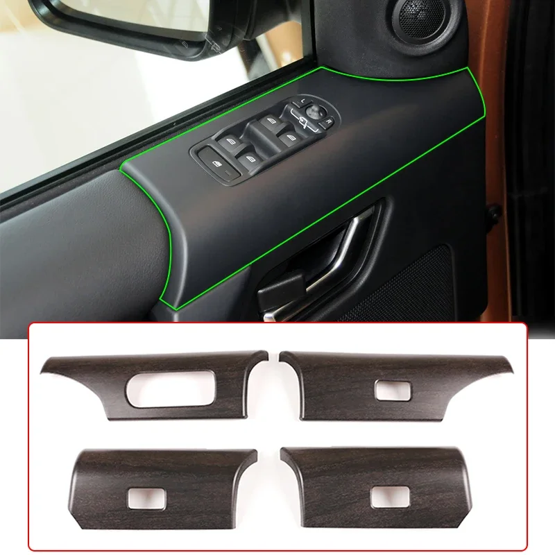 

Зернистость из дуба, для Land Rover Freelander 2 2012-2015, крышка для украшения автомобильной двери, стекла, кнопки подъема, панели, интерьера