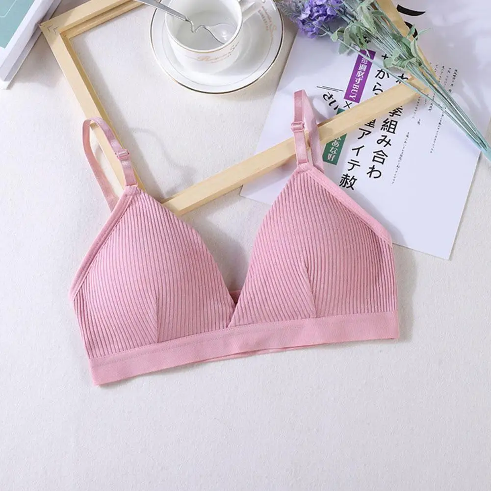 

Backless Comfort sexy Bralette New French Triangle Cup Bra Seamless Soft Bra for Women Underwear Thin Strap Wireless Push U R6D2