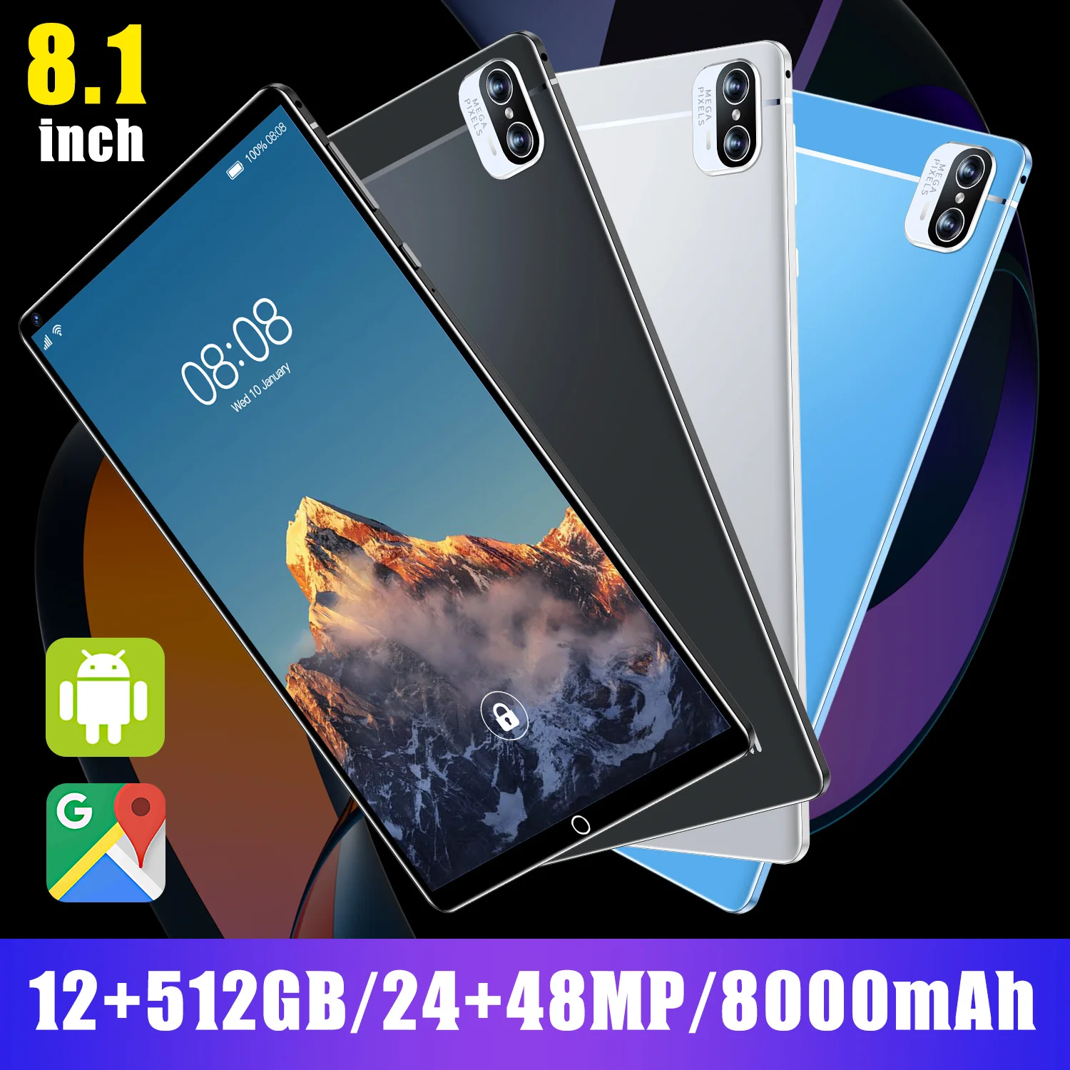 Ноутбук 24MP + 48MP 5G X5 Android 12 планшет с двумя SIM-картами ГБ 512 дешевый ноутбук