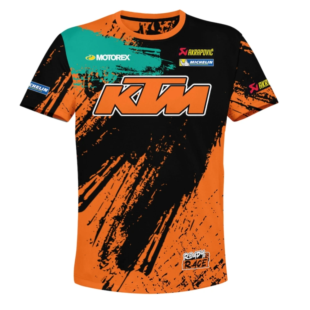 

Men's Breathable Ready To Race Riding Motorcycle Sportswear Summer Man Kids O Neck Short Sleeve Manl Casual T-shirt Racing Tee