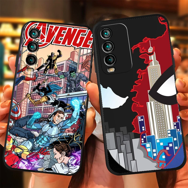 

Marvel Spiderman Phone Cases For Xiaomi Redmi Note 10 10S 10 Pro POCO F3 GT X3 GT M3 Pro X3 NFC Soft TPU Carcasa Coque