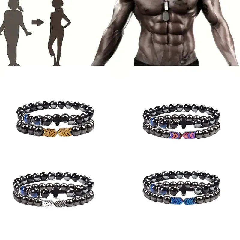 Браслеты из гематита с бусинами для здоровья и энергетики мужчин магнитные