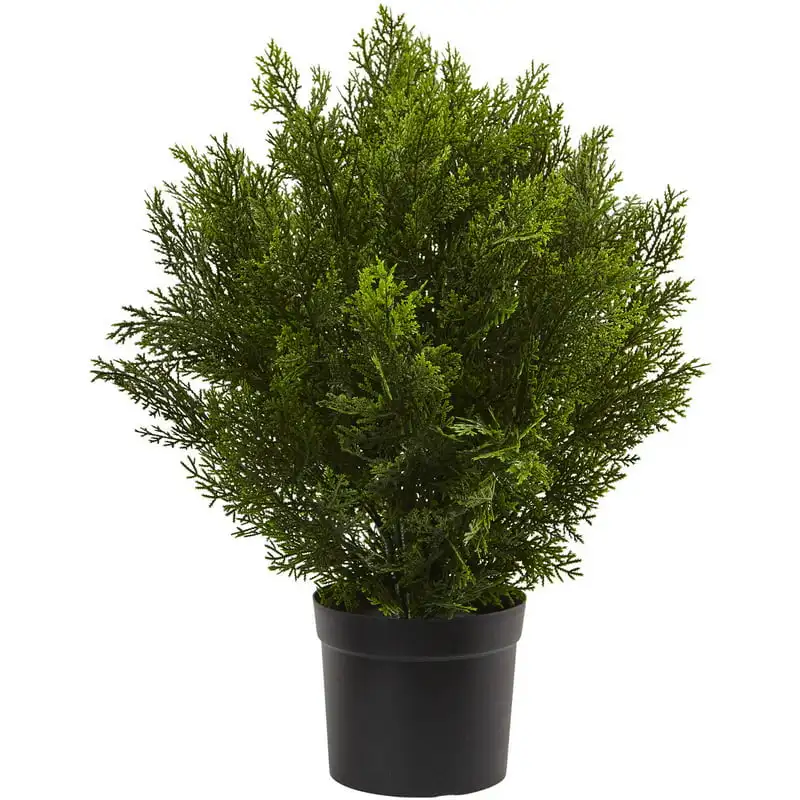 

2` Cedar Bush Artificial Plant (Indoor/Outdoor), Green