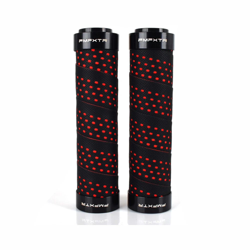 

1 Pair MTB Bicycle Handle Bar Grips Double Lock On Mountain Fixed Gear Folding Bike Anti-Slip Shock Absorption PU Handlebar Grip