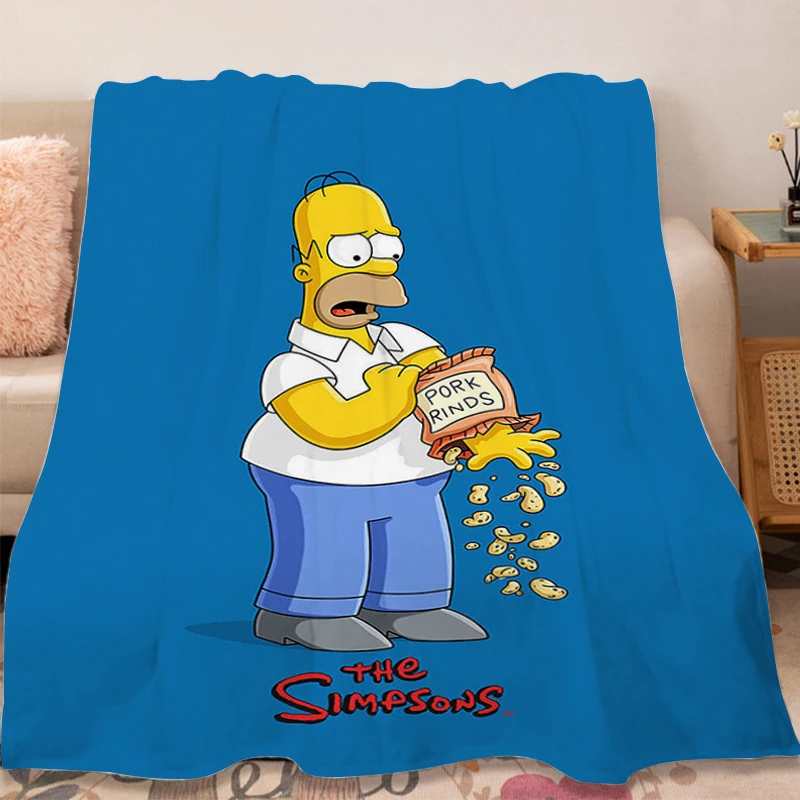 Одеяло на колено A-The Simpsonss зимнее покрывало из микрофибры пушистые мягкие одеяла