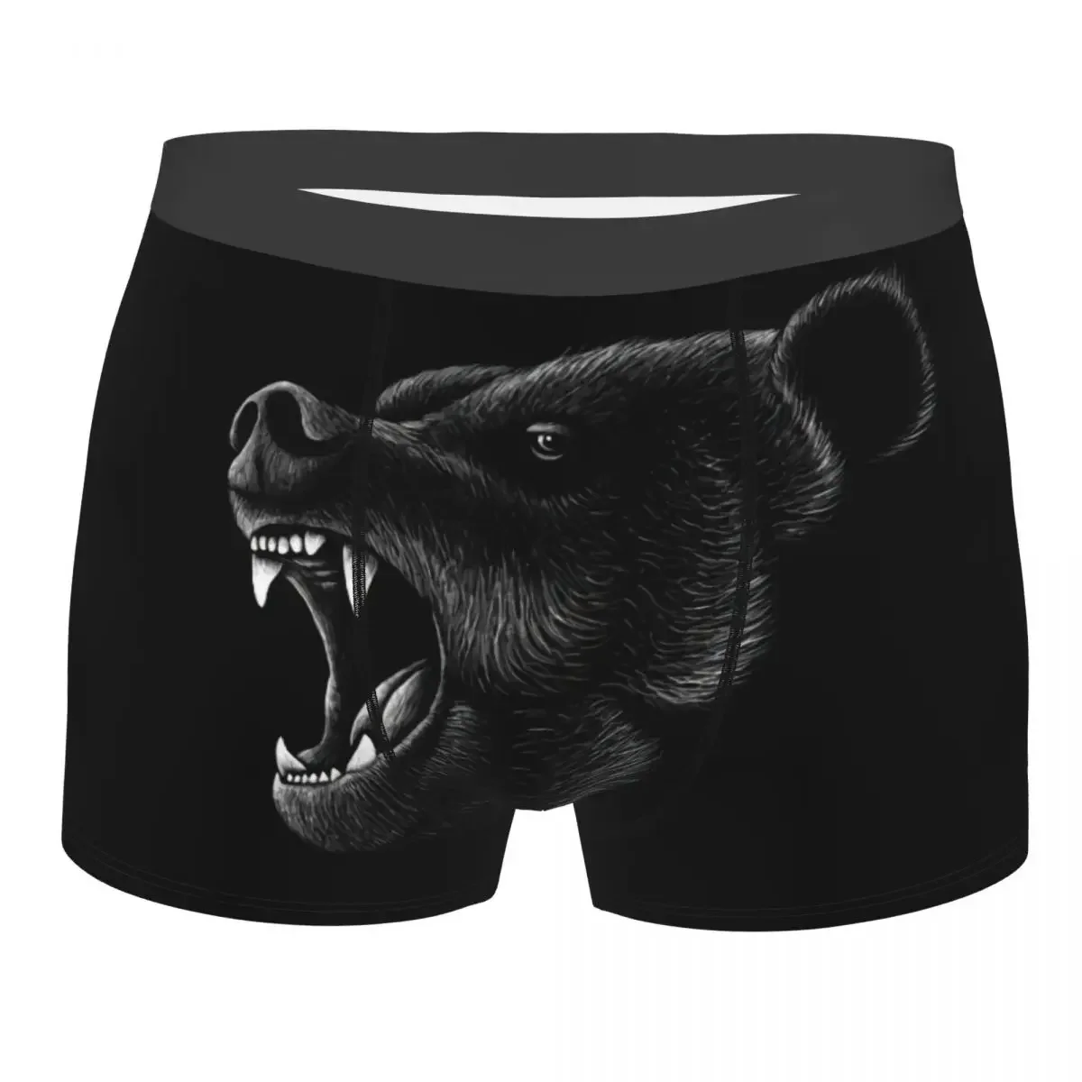 Шорты-боксеры Angry Bear для Homme нижнее белье с 3D принтом животных трусы дышащие