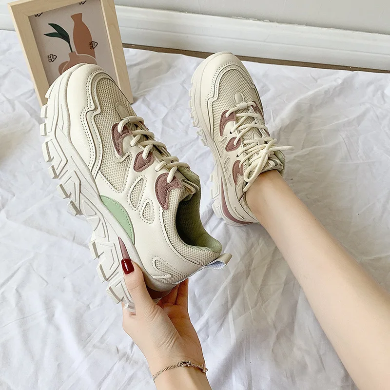 Женские новые тонкие кроссовки женские летние дышащие сетчатые повседневные