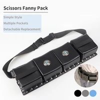 4 squares pu scissors fanny pack for professional barber scissors storage box hairdressing tool hairpin bag with removable belt