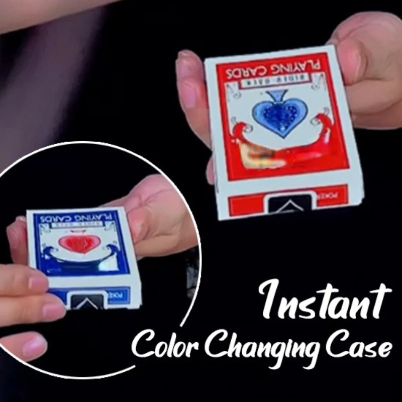 

Instant Color Changing Case Card Magic Tricks Gimmicks Close Up Magic Props Street Illusions Mentalism Magie Professionnelle Fun