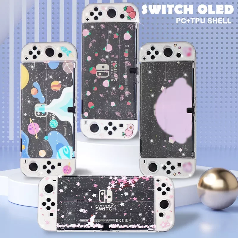 

Transparent Switch OLED Protective Shell NS Controller Joy-Con Split TPU Cover Protection Case For Nintendo Switch Accessories