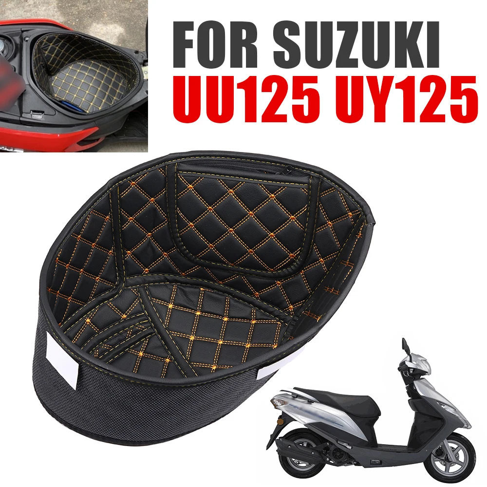 

For SUZUKI UU125 UY125 UU 125 UY 125 Motorcycle Accessories Rear Trunk Seat Storage Cargo Liner Protector Bucket Pad Box Mat