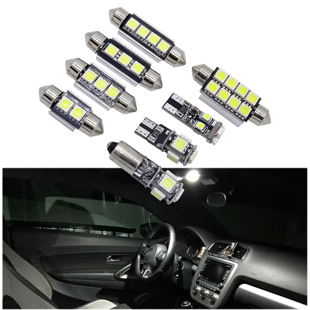 

23 шт./компл. 12V Светодиодная лампа для освещения салона автомобиля Белый свет автомобильная лампа комплект Замена для X5 E53 2000-2006