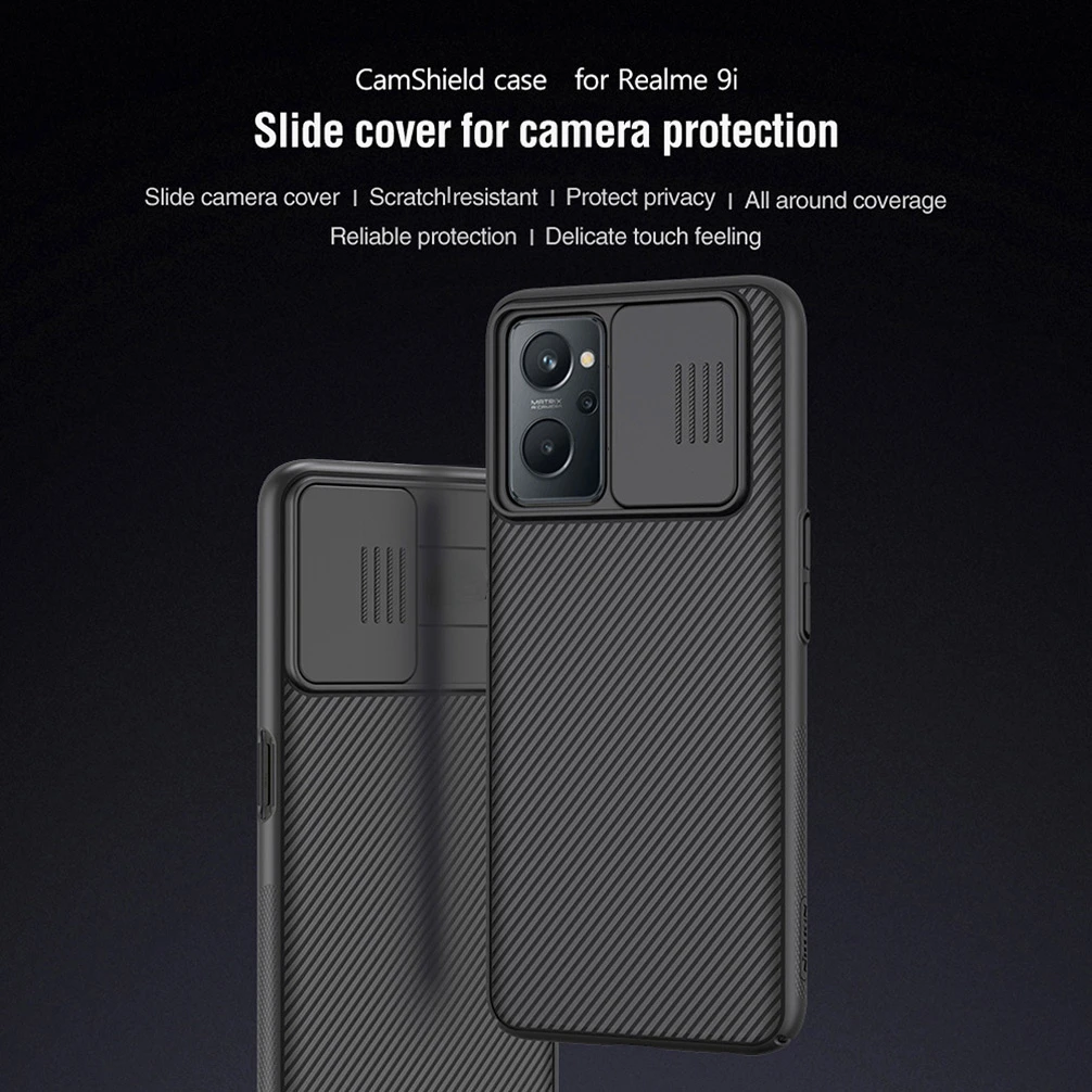 

9i 9 Pro+ Plus Case CamShield Slide Camera Protection Case Frosted PC Case For Realme 9 Pro Back Cover