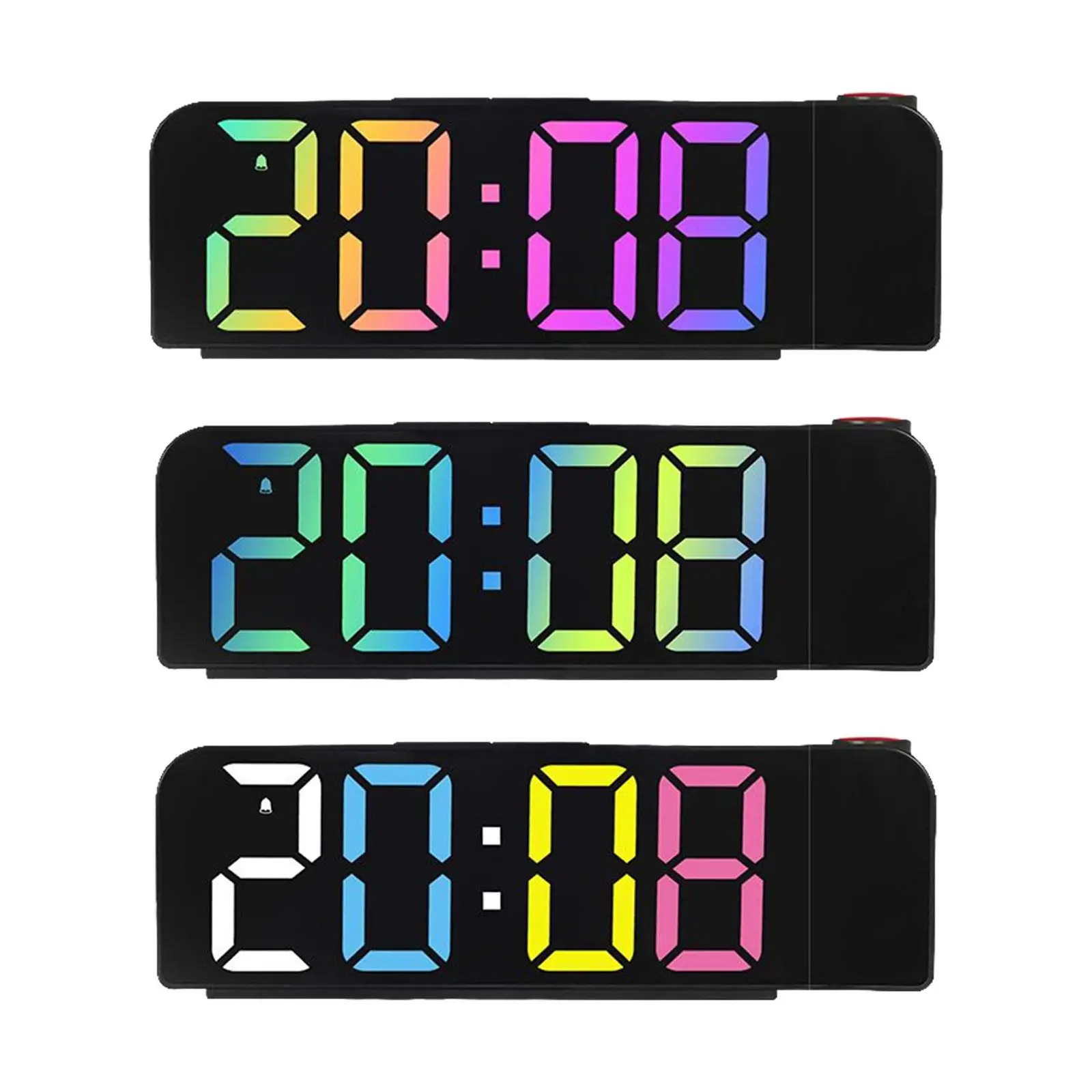 

Digital Desktop Clock Temperature Display LED Projection Alarm Clock for Bedroom Restaurant