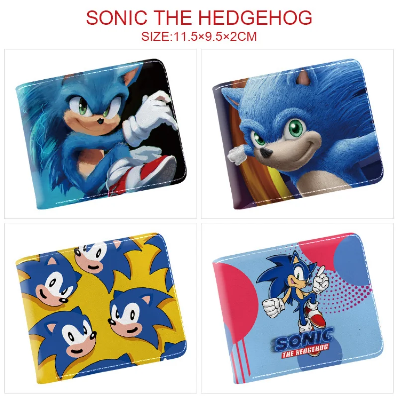

Anime Sonic The Hedgehog Wallet Coin Holder Men Wallets Credit Card/ID Holders Inserts Coin Purses Wallet Key Money Storage Bag