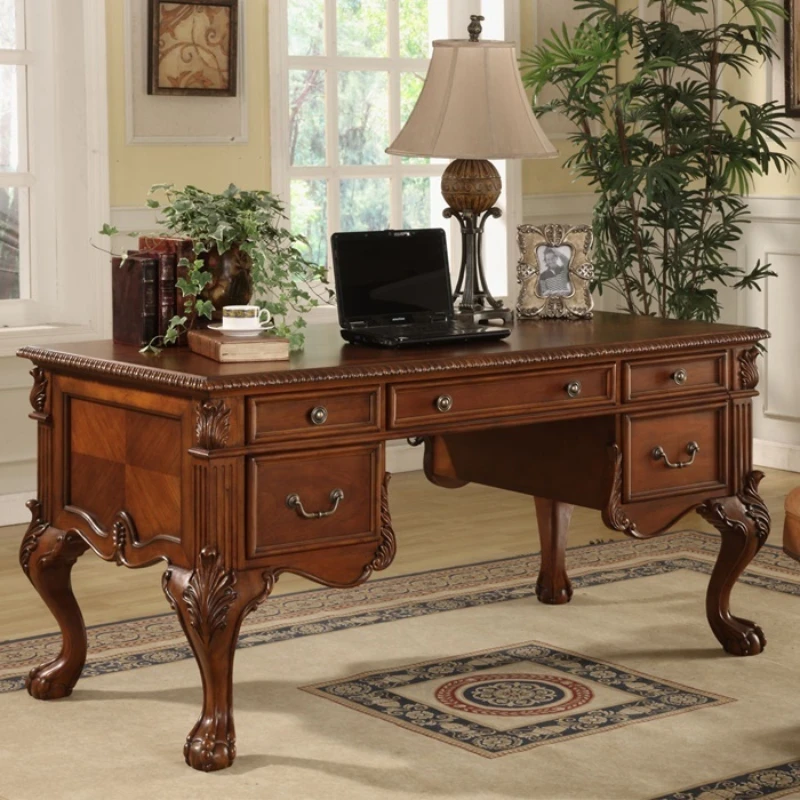 Американский стол из массива дерева античный учебный домашний Европейский