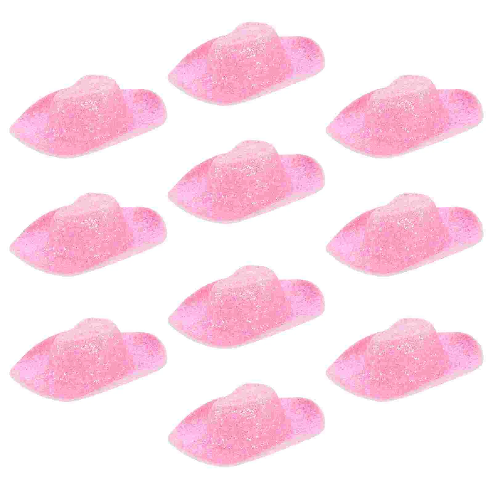 

10 Pcs Mini Hat House Accessories Cake Decors Little Yellow Accessory Decorative Miniature Hats Cloth