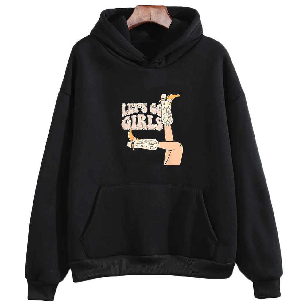

Let's Go Girls Creative Pattern Hoodie Female Autumn Fashion Sweatshirts Cute Aesthetic Pullovers Comfortable Fleece Casual Tops