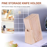 universal wooden knife holder practical knife block stand knives storage box organizer kitchen blocks accessory organizer tool