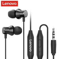 lenovo hf130 bass sound wired earphone in ear sport earphones with mic for iphone samsung headset fone de ouvido auriculares mp3