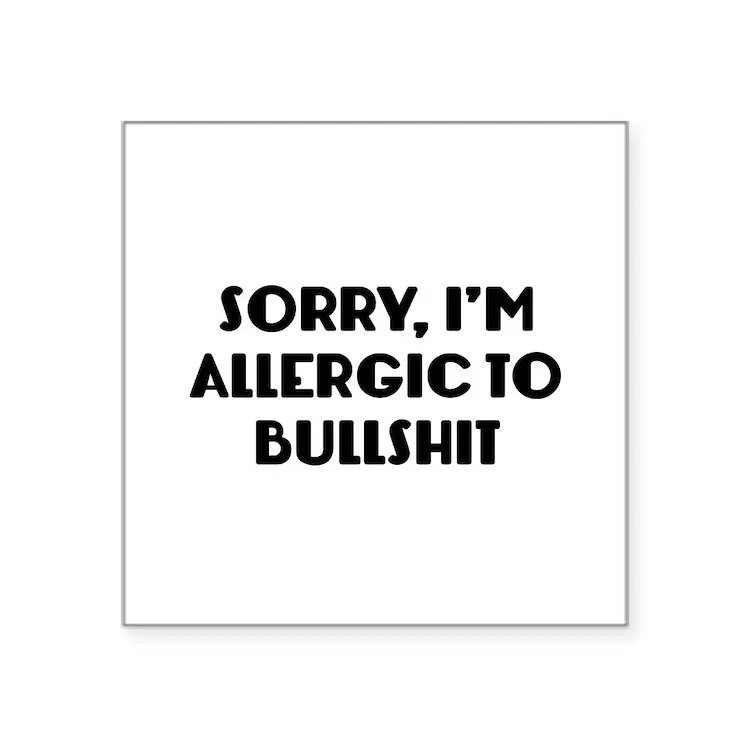 

Извините, у меня аллергия на херни, квадратная наклейка 3 дюйма для ноутбука, автомобиля, милый модный чемодан с мультяшным рисунком