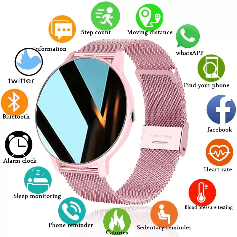 

Women Smart Watch Real-time Weather Forecast Activity Tracker Heart Rate Sports 2022 Ladies Smart Watch Men For Android IOS