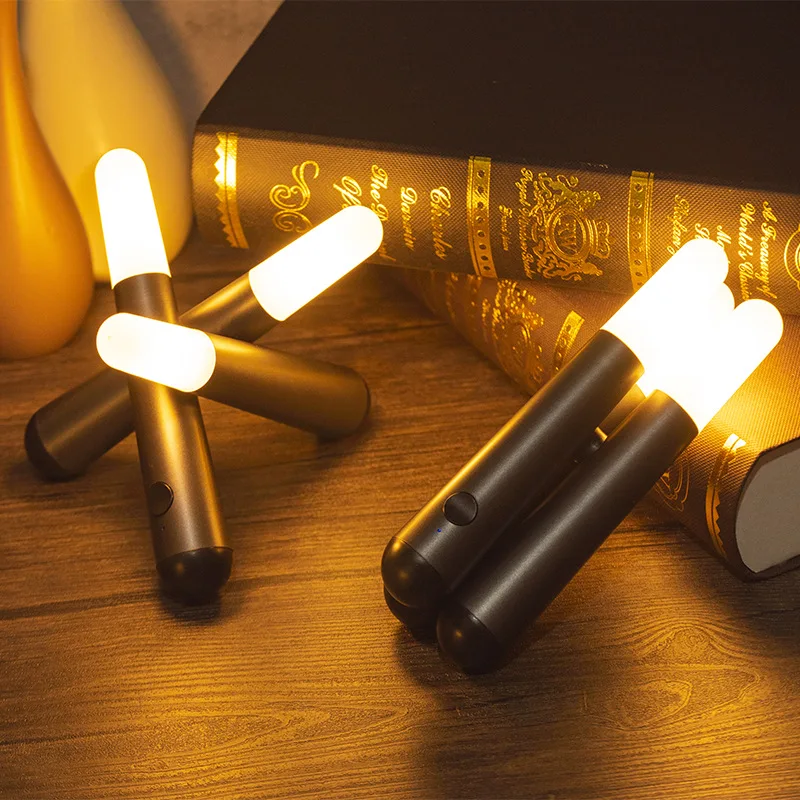 Фото USB подсвечники, спички, светодиодная мини-лампа для дрова, винтажное украшение, атмосфера для дома, светильник, перезаряжаемый эльф-бар, ночник №2
